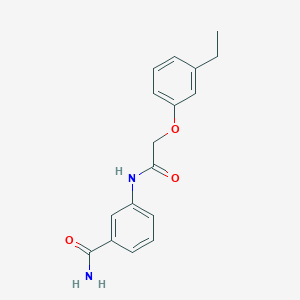 molecular formula C17H18N2O3 B240397 3-{[(3-Ethylphenoxy)acetyl]amino}benzamide 