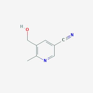 molecular formula C8H8N2O B2403972 5-(Hydroxymethyl)-6-methylnicotinonitrile CAS No. 2090614-20-1