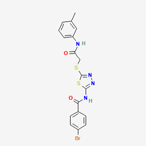 4-bromo-N-(5-((2-oxo-2-(m-tolylamino)ethyl)thio)-1,3,4-thiadiazol-2-yl)benzamide