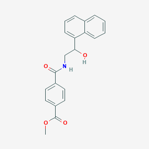 molecular formula C21H19NO4 B2403981 4-((2-ヒドロキシ-2-(ナフタレン-1-イル)エチル)カルバモイル)安息香酸メチル CAS No. 1351598-43-0