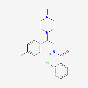 molecular formula C21H26ClN3O B2403984 2-chloro-N-(2-(4-methylpiperazin-1-yl)-2-(p-tolyl)ethyl)benzamide CAS No. 898430-81-4