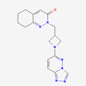 molecular formula C17H19N7O B2403997 2-[(1-{[1,2,4]Triazolo[4,3-b]pyridazin-6-yl}azetidin-3-yl)methyl]-2,3,5,6,7,8-hexahydrocinnolin-3-one CAS No. 2198645-65-5