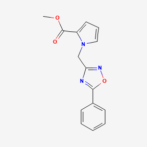 molecular formula C15H13N3O3 B2404000 1-[(5-苯基-1,2,4-恶二唑-3-基)甲基]-1H-吡咯-2-羧酸甲酯 CAS No. 1986957-85-0