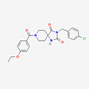 molecular formula C23H24ClN3O4 B2404001 3-(4-氯苄基)-8-(4-乙氧基苯甲酰基)-1,3,8-三氮杂螺[4.5]癸烷-2,4-二酮 CAS No. 1021100-92-4