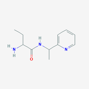 molecular formula C11H17N3O B2404005 2-amino-N-[1-(pyridin-2-yl)ethyl]butanamide CAS No. 1218282-98-4