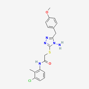2-((4-amino-5-(4-methoxybenzyl)-4H-1,2,4-triazol-3-yl)thio)-N-(3-chloro-2-methylphenyl)acetamide
