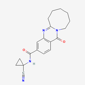 molecular formula C19H20N4O2 B2404012 N-(1-cyanocyclopropyl)-13-oxo-6H,7H,8H,9H,10H,11H,13H-azocino[2,1-b]quinazoline-3-carboxamide CAS No. 1423943-53-6