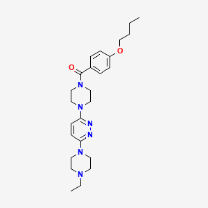 molecular formula C25H36N6O2 B2404026 (4-丁氧基苯基)(4-(6-(4-乙基哌嗪-1-基)吡啶嗪-3-基)哌嗪-1-基)甲苯酮 CAS No. 898417-96-4