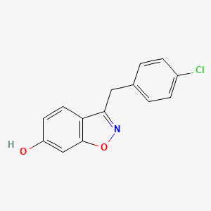molecular formula C14H10ClNO2 B2404027 3-(4-Chlorobenzyl)-1,2-benzoxazol-6-ol CAS No. 1007635-35-9