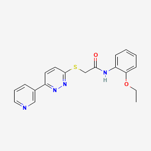 N-(2-ethoxyphenyl)-2-(6-pyridin-3-ylpyridazin-3-yl)sulfanylacetamide