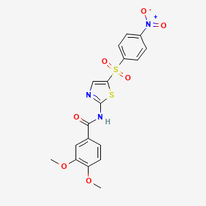 3,4-dimethoxy-N-{5-[(4-nitrophenyl)sulfonyl]-1,3-thiazol-2-yl}benzamide