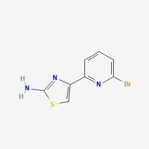 molecular formula C8H6BrN3S B2404037 4-(6-Bromo-2-pyridinyl)-1,3-thiazol-2-amine CAS No. 937602-13-6