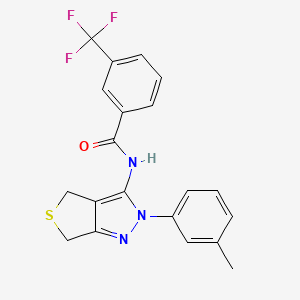 N-(2-(m-tolyl)-4,6-dihydro-2H-thieno[3,4-c]pyrazol-3-yl)-3-(trifluoromethyl)benzamide