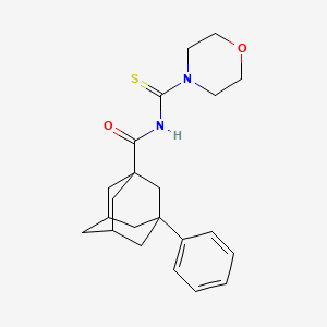 N-(morpholine-4-carbothioyl)-3-phenyladamantane-1-carboxamide