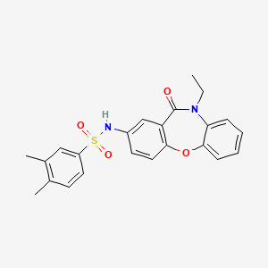 N-(10-ethyl-11-oxo-10,11-dihydrodibenzo[b,f][1,4]oxazepin-2-yl)-3,4-dimethylbenzenesulfonamide