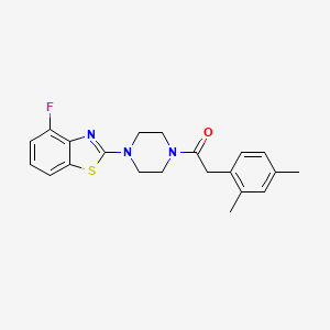 molecular formula C21H22FN3OS B2404052 2-(2,4-二甲苯基)-1-(4-(4-氟苯并[d]噻唑-2-基)哌嗪-1-基)乙酮 CAS No. 941896-11-3
