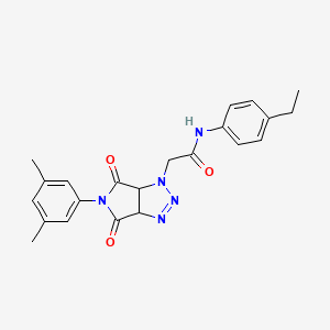 2-[5-(3,5-dimethylphenyl)-4,6-dioxo-4,5,6,6a-tetrahydropyrrolo[3,4-d][1,2,3]triazol-1(3aH)-yl]-N-(4-ethylphenyl)acetamide