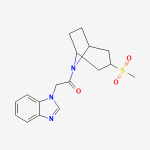 2-(1H-benzo[d]imidazol-1-yl)-1-((1R,5S)-3-(methylsulfonyl)-8-azabicyclo[3.2.1]octan-8-yl)ethanone