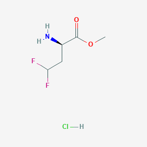 molecular formula C5H10ClF2NO2 B2404069 Methyl (2R)-2-amino-4,4-difluorobutanoate;hydrochloride CAS No. 2230802-40-9