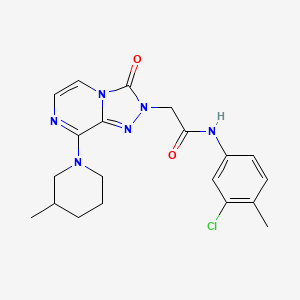 molecular formula C20H23ClN6O2 B2404070 N-(3-chloro-4-methylphenyl)-2-[8-(3-methylpiperidin-1-yl)-3-oxo[1,2,4]triazolo[4,3-a]pyrazin-2(3H)-yl]acetamide CAS No. 1251569-08-0
