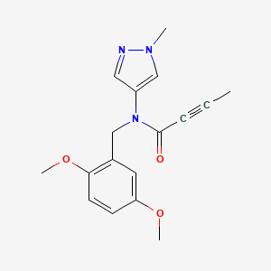 molecular formula C17H19N3O3 B2404072 N-[(2,5-dimethoxyphenyl)methyl]-N-(1-methyl-1H-pyrazol-4-yl)but-2-ynamide CAS No. 2094175-62-7