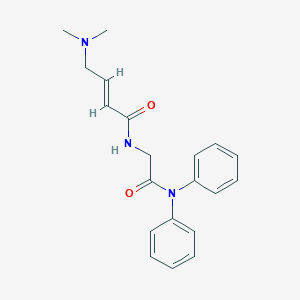 molecular formula C20H23N3O2 B2404074 (E)-4-(Dimethylamino)-N-[2-oxo-2-(N-phenylanilino)ethyl]but-2-enamide CAS No. 2411337-12-5