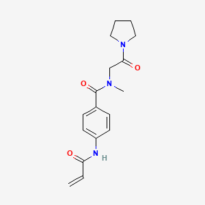 molecular formula C17H21N3O3 B2404083 N-Methyl-N-(2-oxo-2-pyrrolidin-1-ylethyl)-4-(prop-2-enoylamino)benzamide CAS No. 2198082-35-6