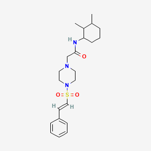 N-(2,3-Dimethylcyclohexyl)-2-[4-[(E)-2-phenylethenyl]sulfonylpiperazin-1-yl]acetamide