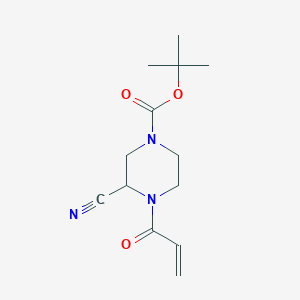 Tert-butyl 3-cyano-4-(prop-2-enoyl)piperazine-1-carboxylate