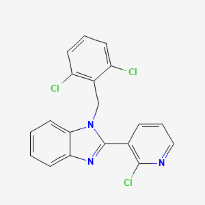 molecular formula C19H12Cl3N3 B2404099 2-(2-氯-3-吡啶基)-1-(2,6-二氯苄基)-1H-1,3-苯并咪唑 CAS No. 338411-23-7