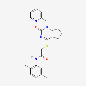 N-(2,5-dimethylphenyl)-2-((2-oxo-1-(pyridin-2-ylmethyl)-2,5,6,7-tetrahydro-1H-cyclopenta[d]pyrimidin-4-yl)thio)acetamide