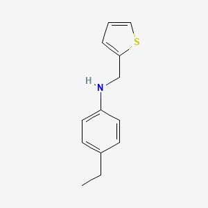 molecular formula C13H15NS B2404119 4-ethyl-N-(thiophen-2-ylmethyl)aniline CAS No. 869945-36-8