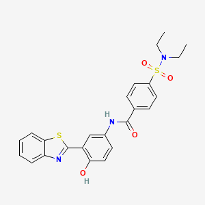 molecular formula C24H23N3O4S2 B2404132 N-(3-(benzo[d]thiazol-2-yl)-4-hydroxyphenyl)-4-(N,N-diethylsulfamoyl)benzamide CAS No. 476276-72-9