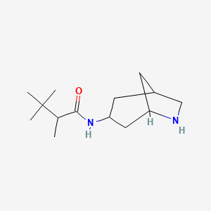 molecular formula C14H26N2O B2404138 N-(6-Azabicyclo[3.2.1]octan-3-yl)-2,3,3-trimethylbutanamide CAS No. 2138516-74-0