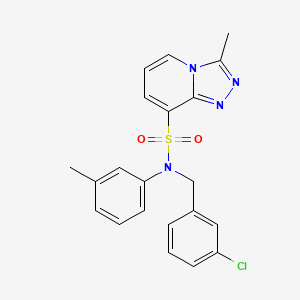 N-[(3-chlorophenyl)methyl]-3-methyl-N-(3-methylphenyl)-[1,2,4]triazolo[4,3-a]pyridine-8-sulfonamide