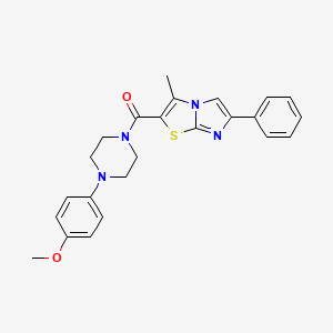 (4-(4-Methoxyphenyl)piperazin-1-yl)(3-methyl-6-phenylimidazo[2,1-b]thiazol-2-yl)methanone