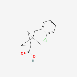 molecular formula C13H13ClO2 B2404155 3-[(2-Chlorophenyl)methyl]bicyclo[1.1.1]pentane-1-carboxylic acid CAS No. 2287342-34-9