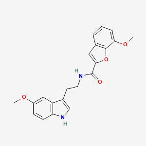 7-methoxy-N-(2-(5-methoxy-1H-indol-3-yl)ethyl)benzofuran-2-carboxamide