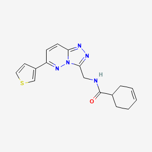 molecular formula C17H17N5OS B2404179 N-((6-(tiofen-3-il)-[1,2,4]triazolo[4,3-b]piridazin-3-il)metil)ciclohex-3-enocarboxamida CAS No. 1903278-57-8