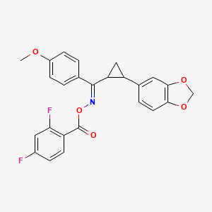 [(Z)-[[2-(1,3-benzodioxol-5-yl)cyclopropyl]-(4-methoxyphenyl)methylidene]amino] 2,4-difluorobenzoate