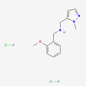 1-(2-Methoxyphenyl)-N-[(2-methylpyrazol-3-yl)methyl]methanamine;dihydrochloride