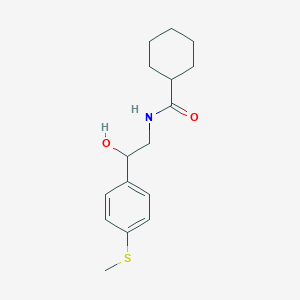molecular formula C16H23NO2S B2404193 N-(2-hydroxy-2-(4-(methylthio)phenyl)ethyl)cyclohexanecarboxamide CAS No. 1448122-92-6