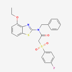 molecular formula C24H21FN2O4S2 B2404199 N-benzyl-N-(4-ethoxybenzo[d]thiazol-2-yl)-2-((4-fluorophenyl)sulfonyl)acetamide CAS No. 899963-64-5
