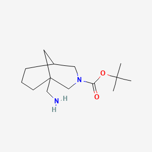 molecular formula C14H26N2O2 B2404200 Tert-butyl 1-(aminomethyl)-3-azabicyclo[3.3.1]nonane-3-carboxylate CAS No. 2418692-71-2