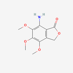 molecular formula C11H13NO5 B2404210 7-amino-4,5,6-trimethoxy-2-benzofuran-1(3H)-one CAS No. 99856-51-6