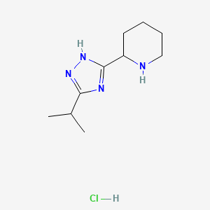 2-[5-(propan-2-yl)-1H-1,2,4-triazol-3-yl]piperidine hydrochloride