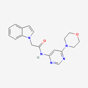 2-(1H-indol-1-yl)-N-(6-morpholinopyrimidin-4-yl)acetamide