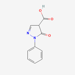 molecular formula C10H8N2O3 B2404232 5-Oxo-1-phenyl-4,5-dihydro-1H-pyrazol-4-carbonsäure CAS No. 860408-94-2