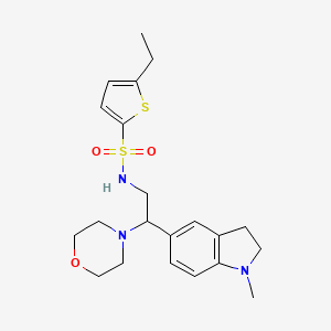 5-ethyl-N-(2-(1-methylindolin-5-yl)-2-morpholinoethyl)thiophene-2-sulfonamide