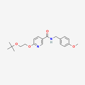 molecular formula C20H26N2O4 B2404237 6-(2-(tert-butoxy)ethoxy)-N-(4-methoxybenzyl)nicotinamide CAS No. 2034363-27-2